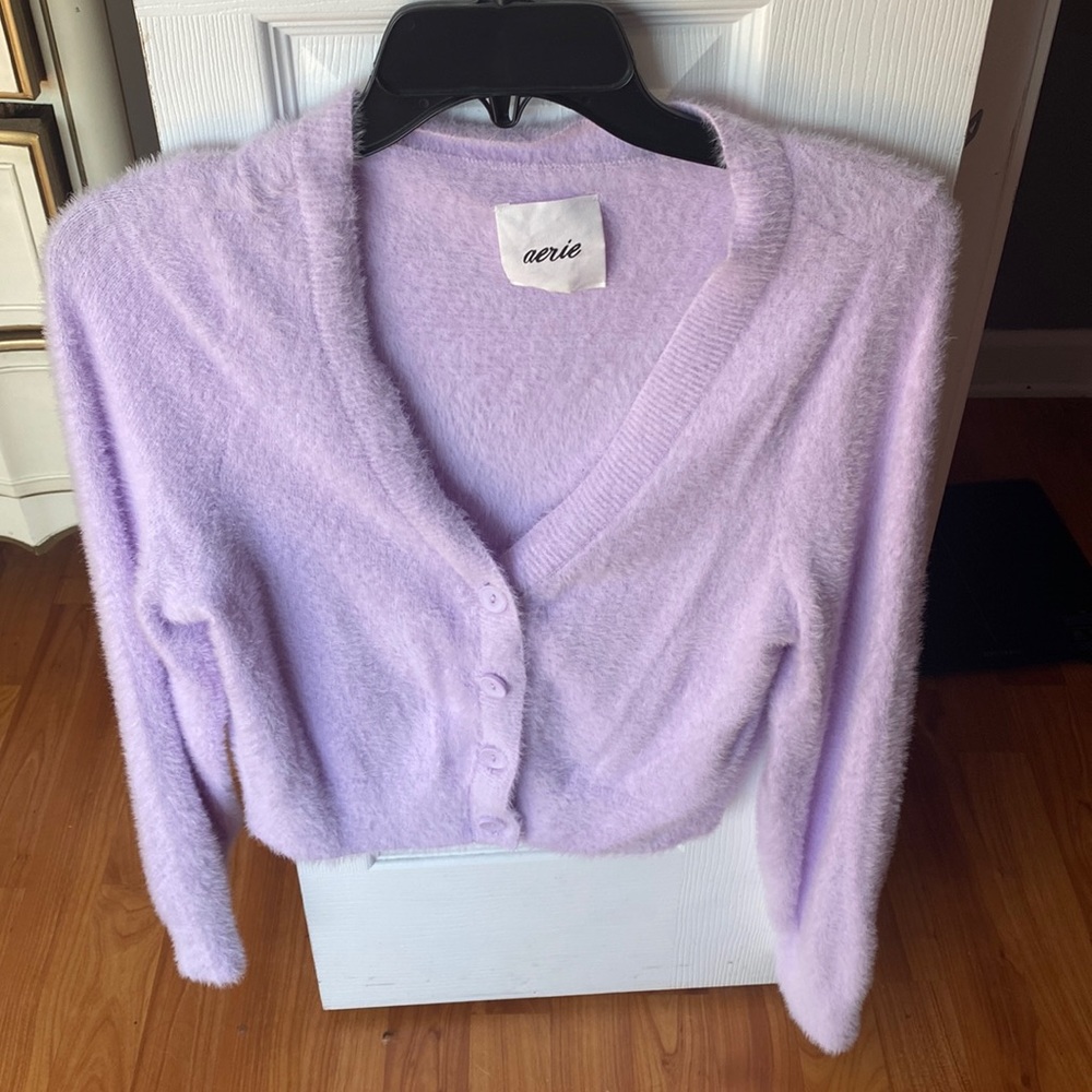 Aerie fuzzy cardigan